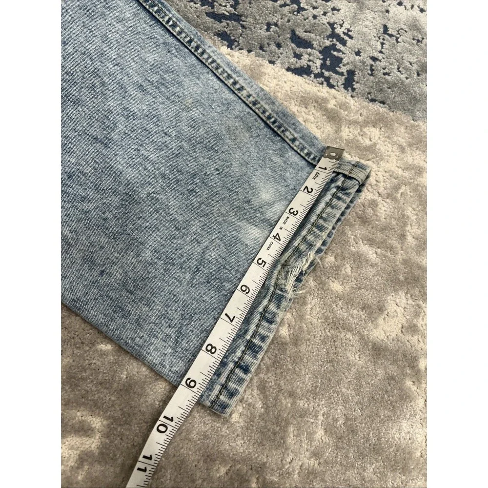Levi's 569 jeans mens 36x30 acid wash Blue loose fit straight leg stretch